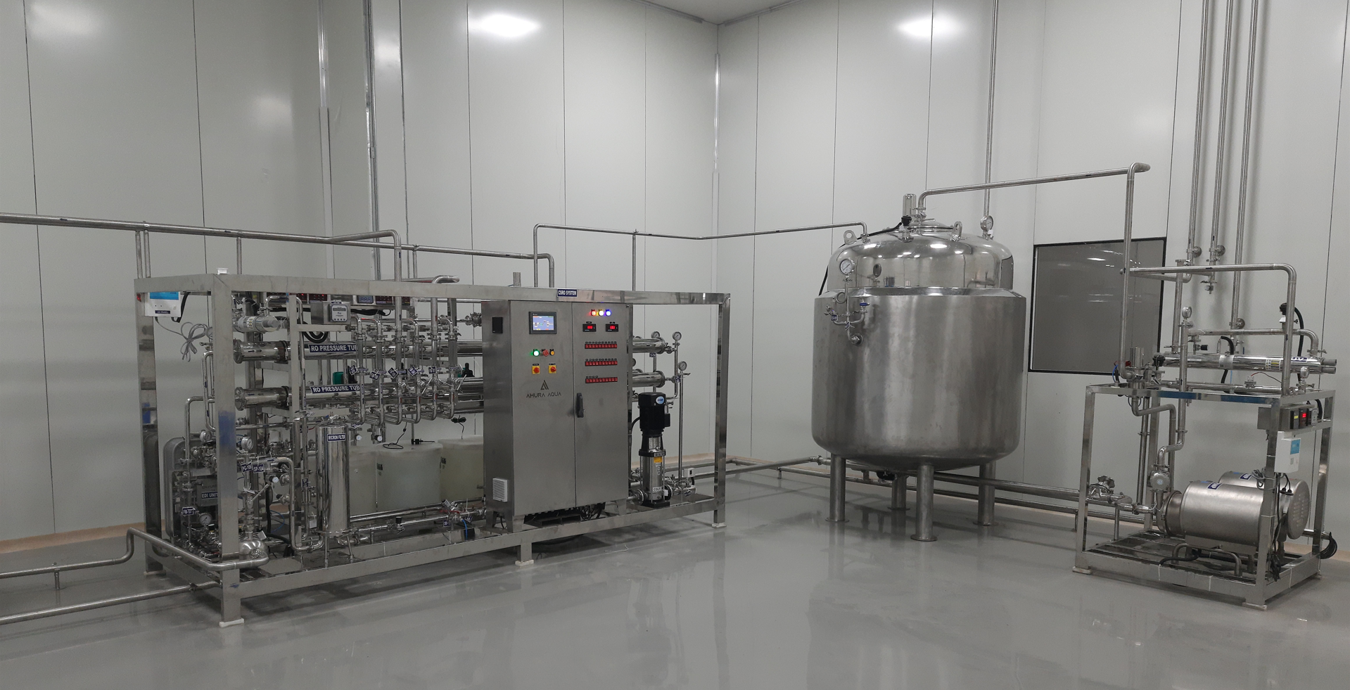 Ahura Aqua process water treatment system installed in a cleanroom